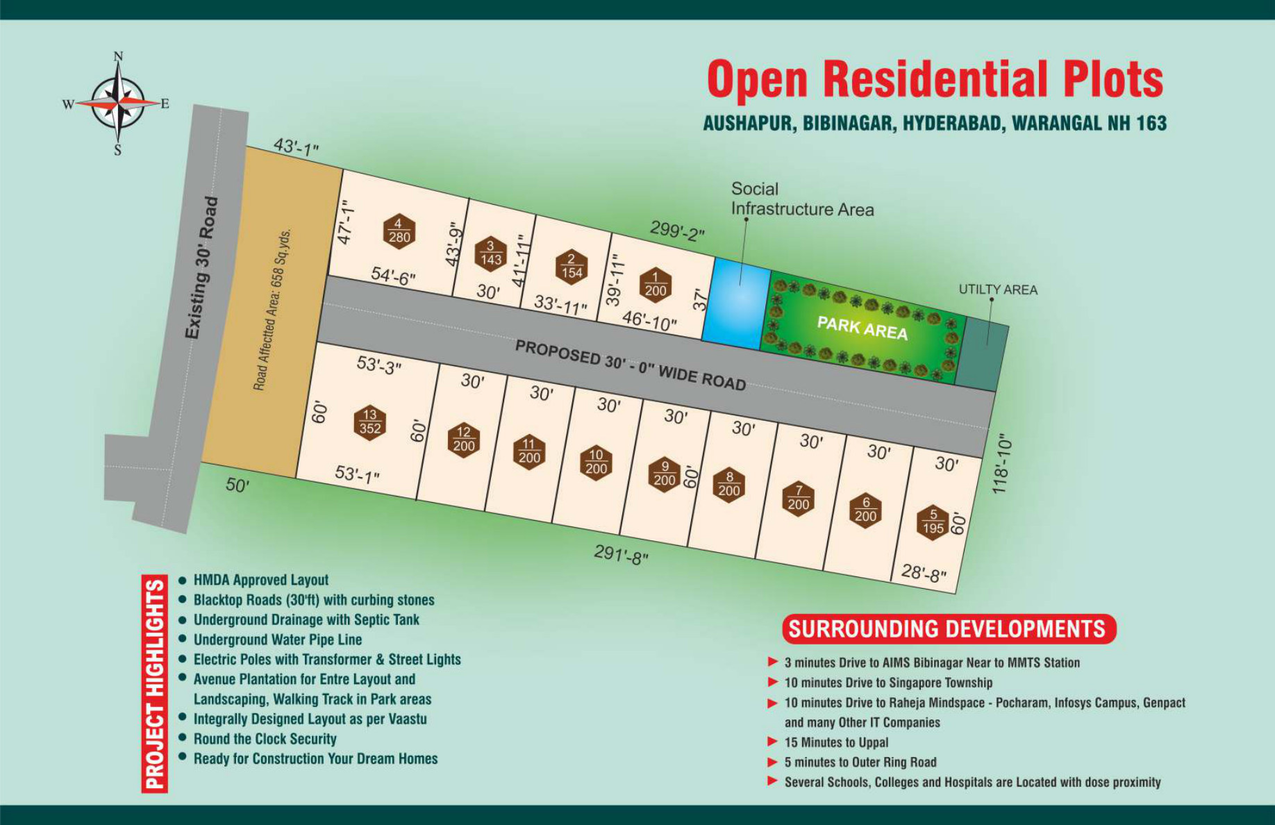 Aushapur residential plot layout brochure
