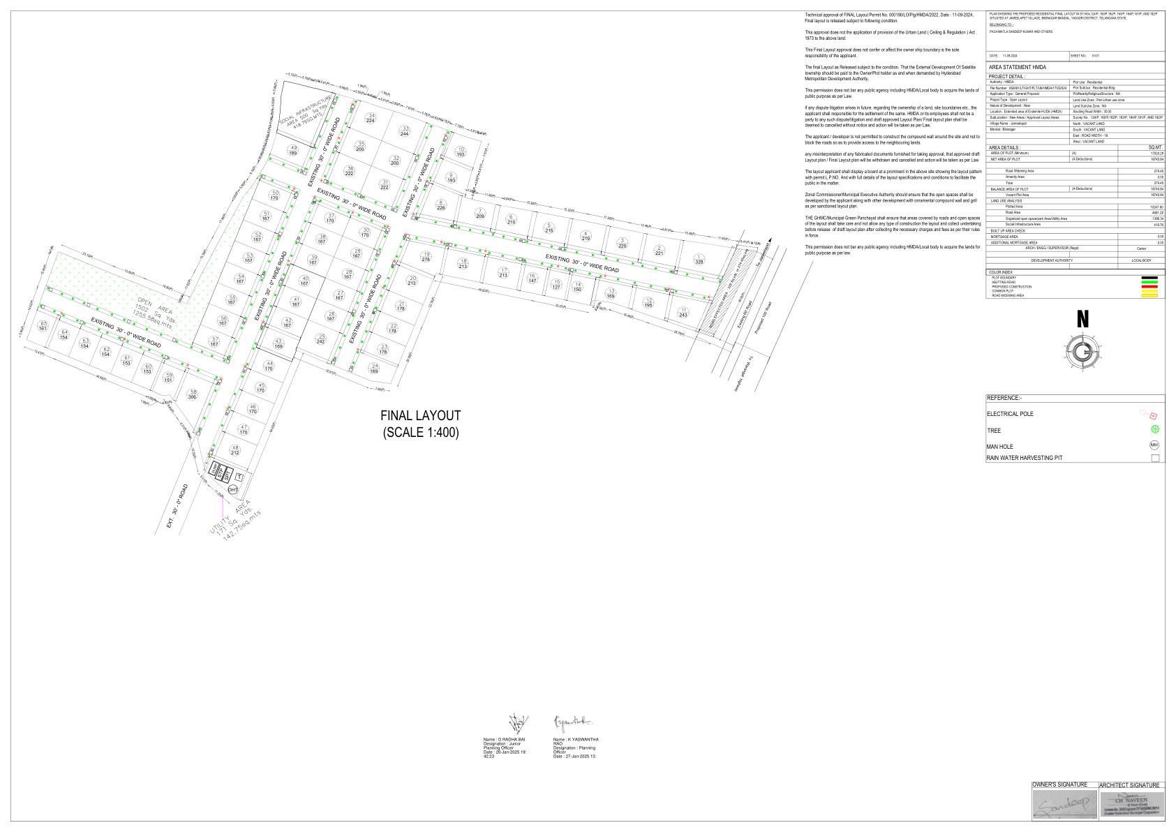 Jameelapet HMDA final layout plan – Bibinagar